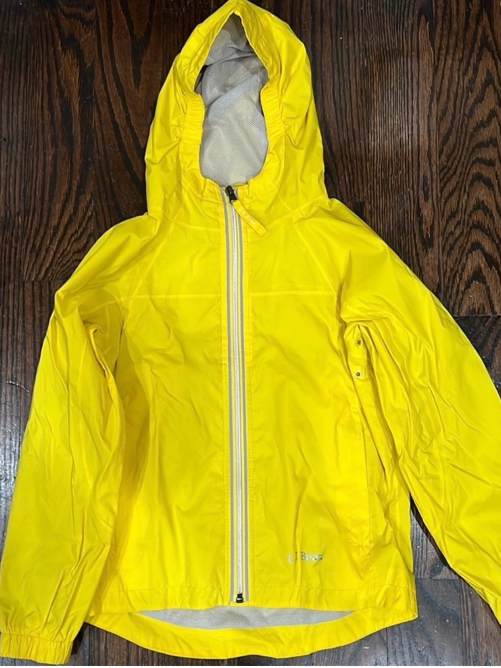 L.L. Bean Bright Yellow Kids' Hooded Raincoat